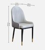 Gatiman Leatherette Dining Chair In Grey Colour