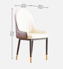 Gatiman Leatherette Dining Chair In Tan & Off White Colour