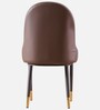Gatiman Leatherette Dining Chair In Tan & Off White Colour