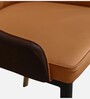 Gatiman Leatherette Dining Chair In Tan & Orange Colour
