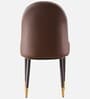 Gatiman Leatherette Dining Chair In Tan & Orange Colour