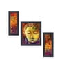 Pictorial Craftsmanship Multicolour Synthetic Wood Framed Spiritual Art Print Set of 3