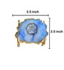 Gayatri Mantra Metal Holder with Blue Agate