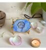 Gayatri Mantra Metal Holder with Blue Agate
