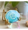 Gayatri Mantra Metal Holder with Green Agate