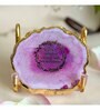Gayatri Mantra Metal Holder with Pink Agate