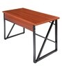 Gayle (Medium) Metal Writing Table in Mahogony Colour