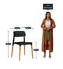 Gayle Plastic Chair in Black with Wood Legs