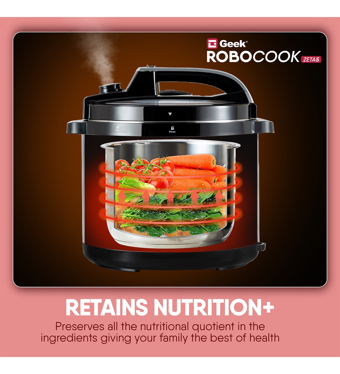 Buy Geek Robocook Zeta 5 Liters Electric Pressure Cooker with SS Pot