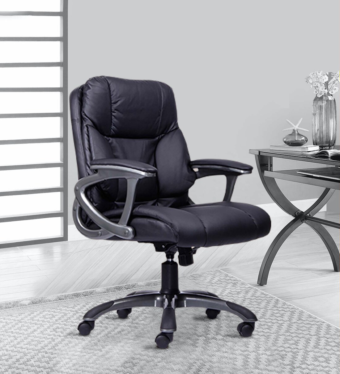 Buy Genius Executive Chair In Black Colour By Durian Online High Back Ergonomic Chairs Chairs Furniture Pepperfry Product