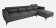 Gemini Fabric LHS 5 Seater Sectional Sofa with Adjustable Headrest in Dark Grey Colour