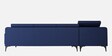 Gemini Fabric RHS 5 Seater Sectional Sofa with Adjustable Headrest in Blue Colour