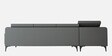 Gemini Fabric RHS 5 Seater Sectional Sofa With Adjustable Headrest In Dark Grey Colour