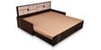 Gems Queen Size Pull-Out Sofa Cum Bed with Storage & Mattress in Beige Colour
