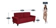 Madrid Fabric 3 Seater Sofa In Rust Red Colour