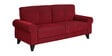 Madrid Fabric 3 Seater Sofa In Rust Red Colour