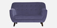 German Fabric 2 Seater Sofa In Denim Blue Colour