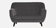 German Fabric 2 Seater Sofa In Charcoal Grey Colour