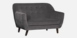 German Fabric 2 Seater Sofa In Charcoal Grey Colour