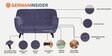 German Fabric 2 Seater Sofa In Sudu Grey Colour