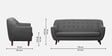 German Fabric 3 Seater Sofa in Charcoal Grey Colour