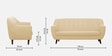 German Fabric 3 Seater Sofa in Ivory Beige Colour