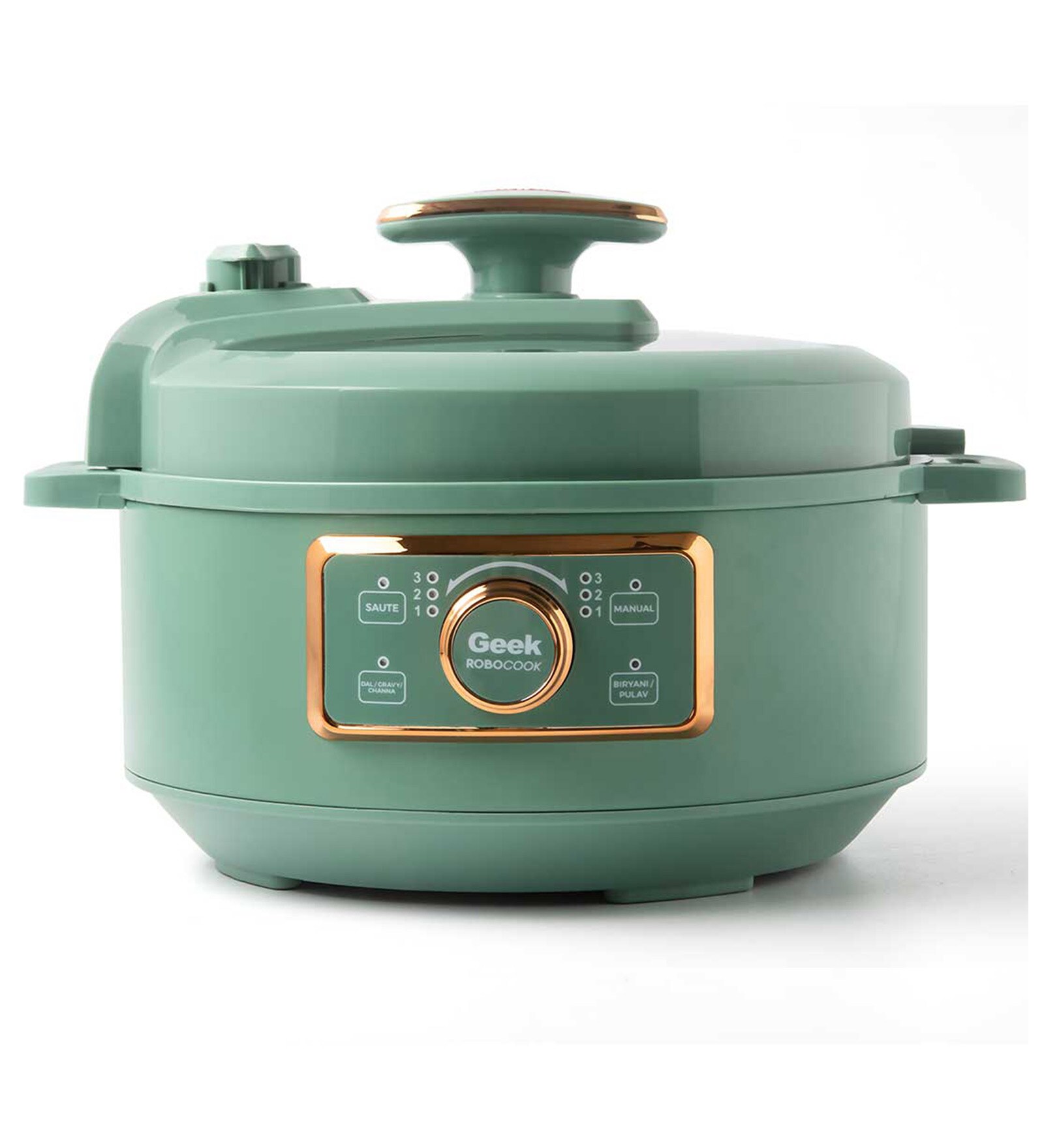 Geek Robocook Glam 3 liter Automatic Electric Pressure Cooker with Non Stick Pot, Teal