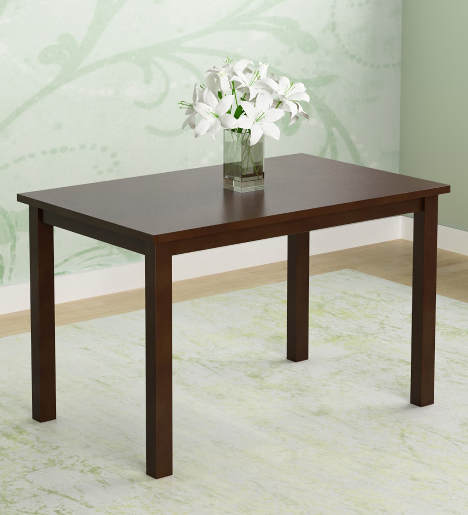 Gem 4 Seater Dining Table in Cappucino Finish