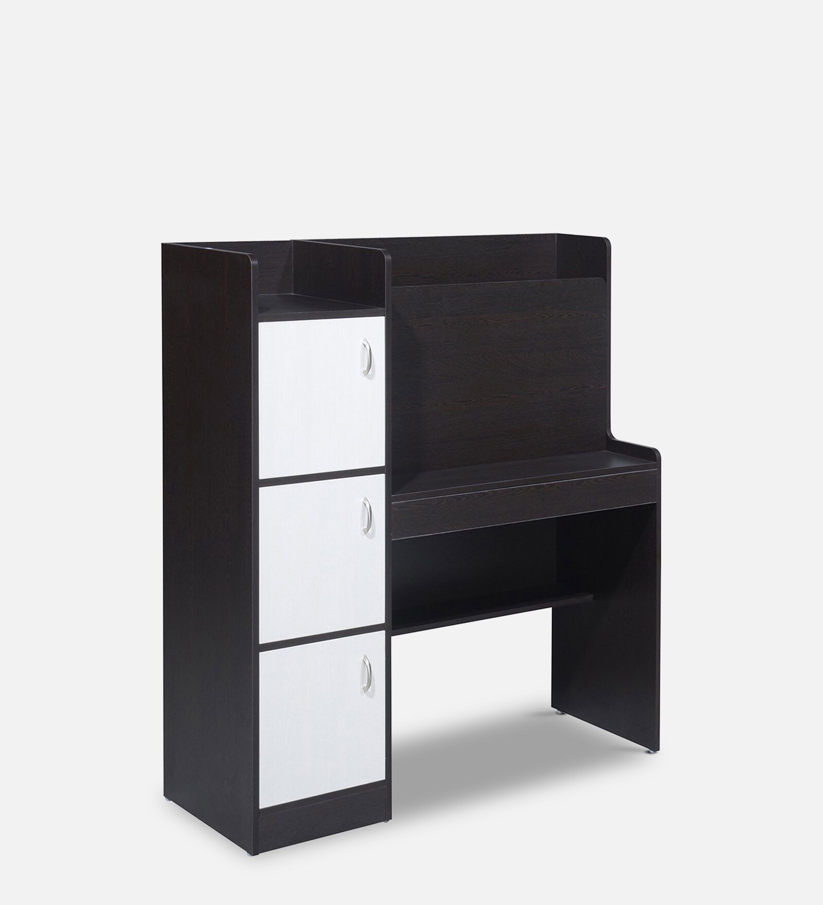 Genius Hutch Study Table in New Wenge & High Pine Finish