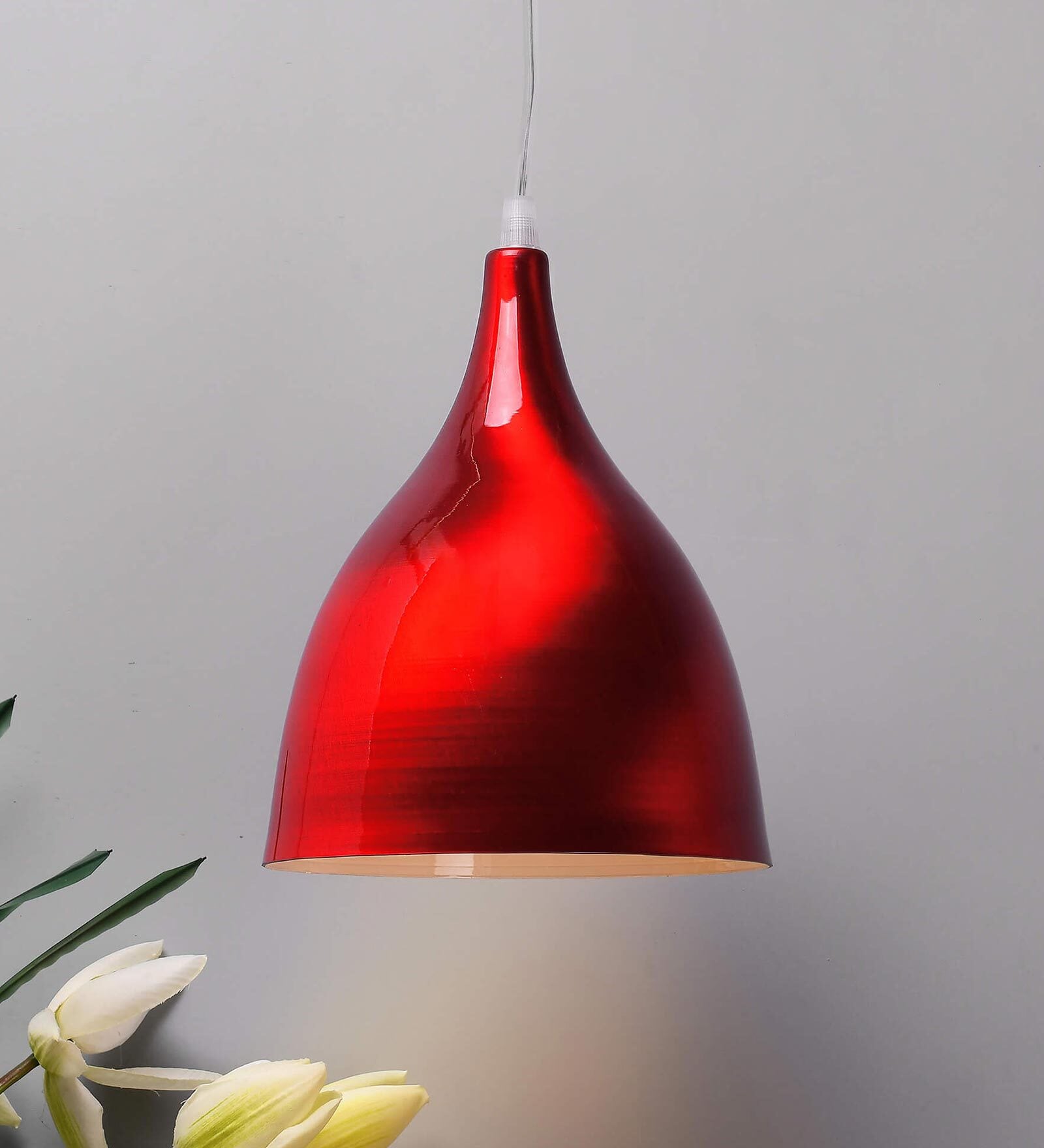 Genova Red Metal Hanging Light