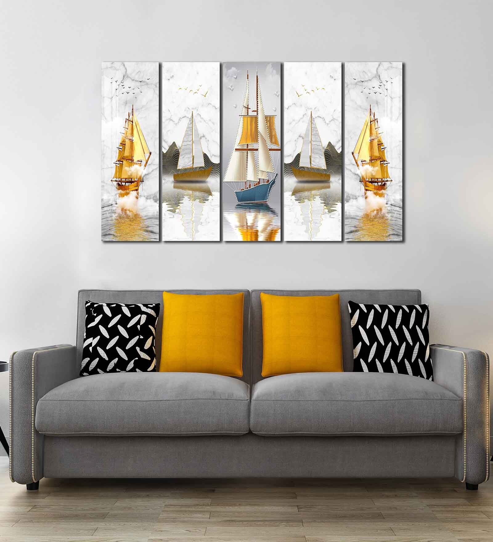 Geomatric Multicolour MDF Art Panels