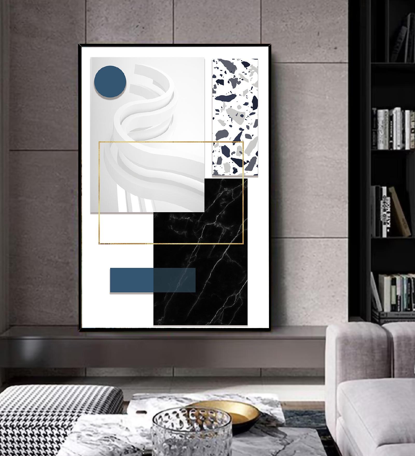 Geometric Multicolour Synthetic Wood Wall Art