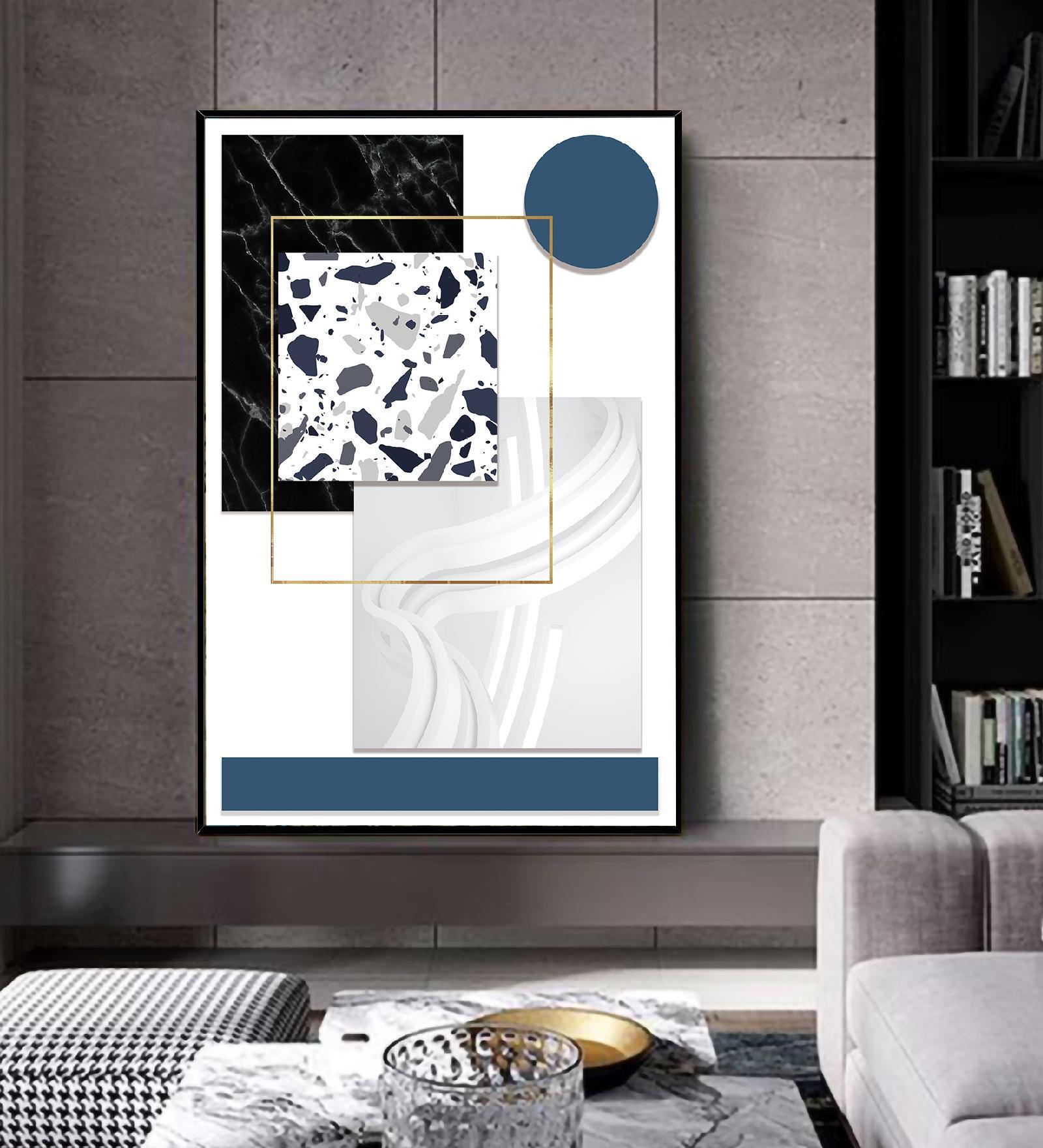 Geometric Multicolour Synthetic Wood Wall Art