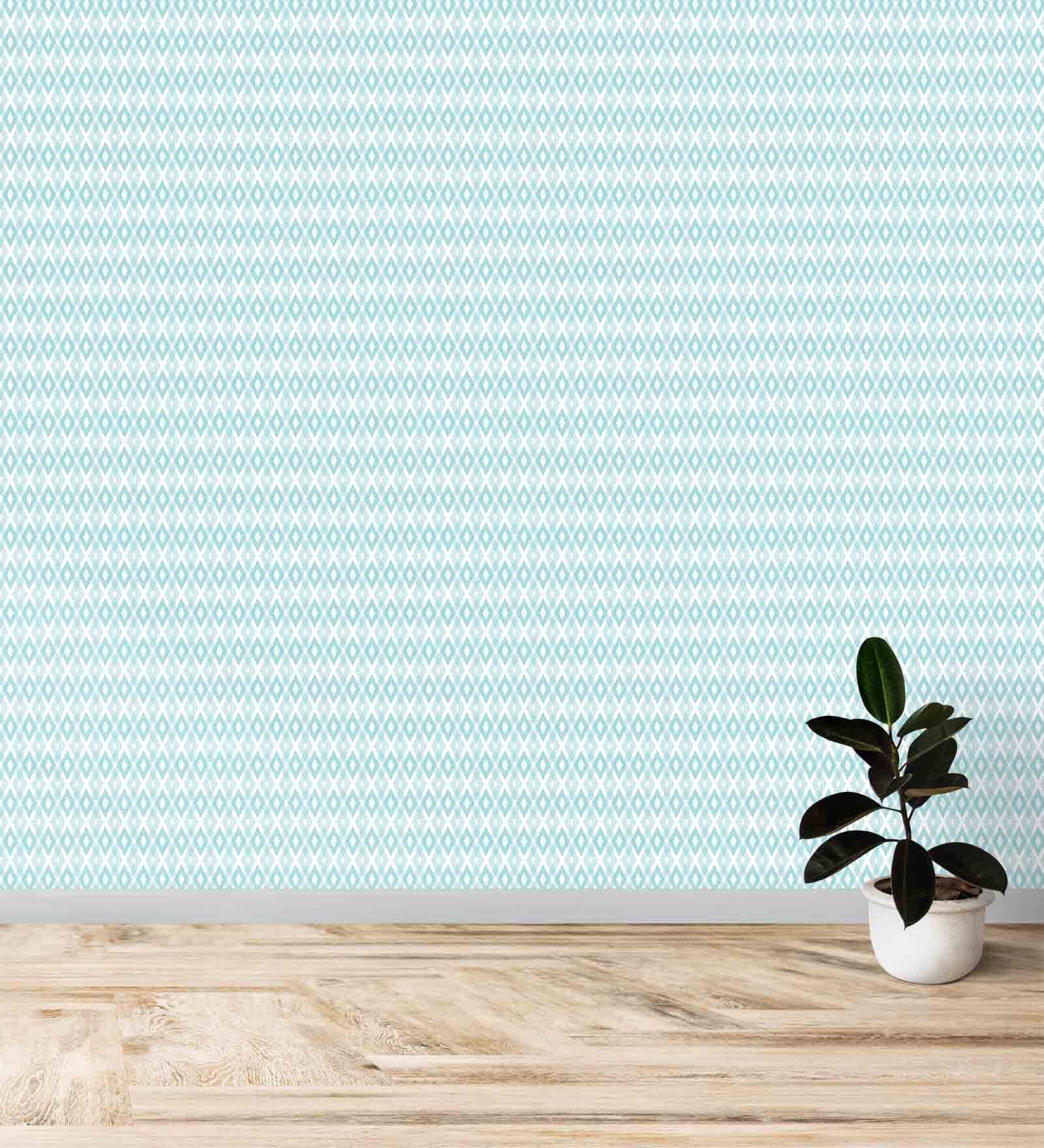 Geometric Green Non-Woven Wallpaper Roll