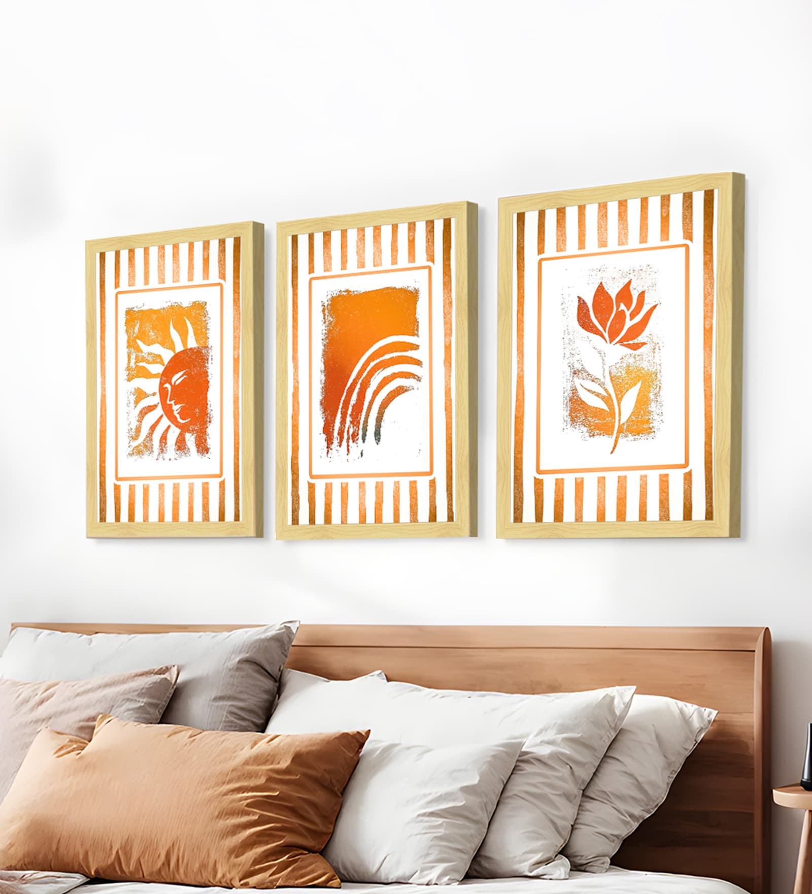Modern Minimal Wall Art Framed Set of 3