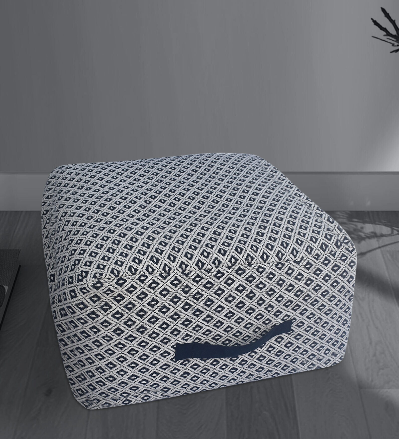 Geometric Pattern Woven Pouffe Geometric Pattern Woven Pouffe