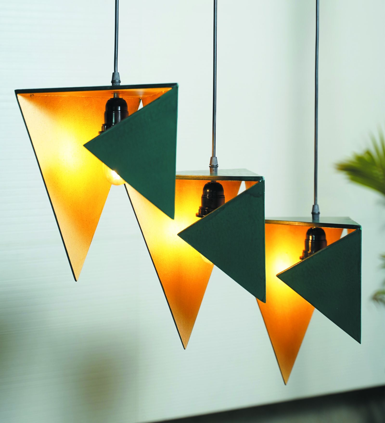 Geometric Unique Royal Green Hanging Light Geometric Unique Royal Green Hanging Light