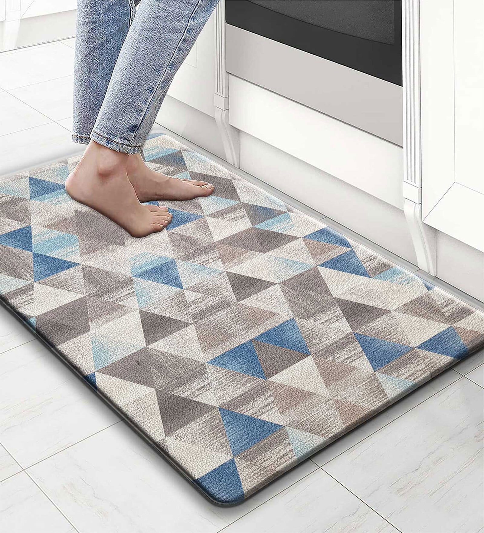 Abstractal Abstract Microfibre 30x18 Inches Anti Skid Door Mat