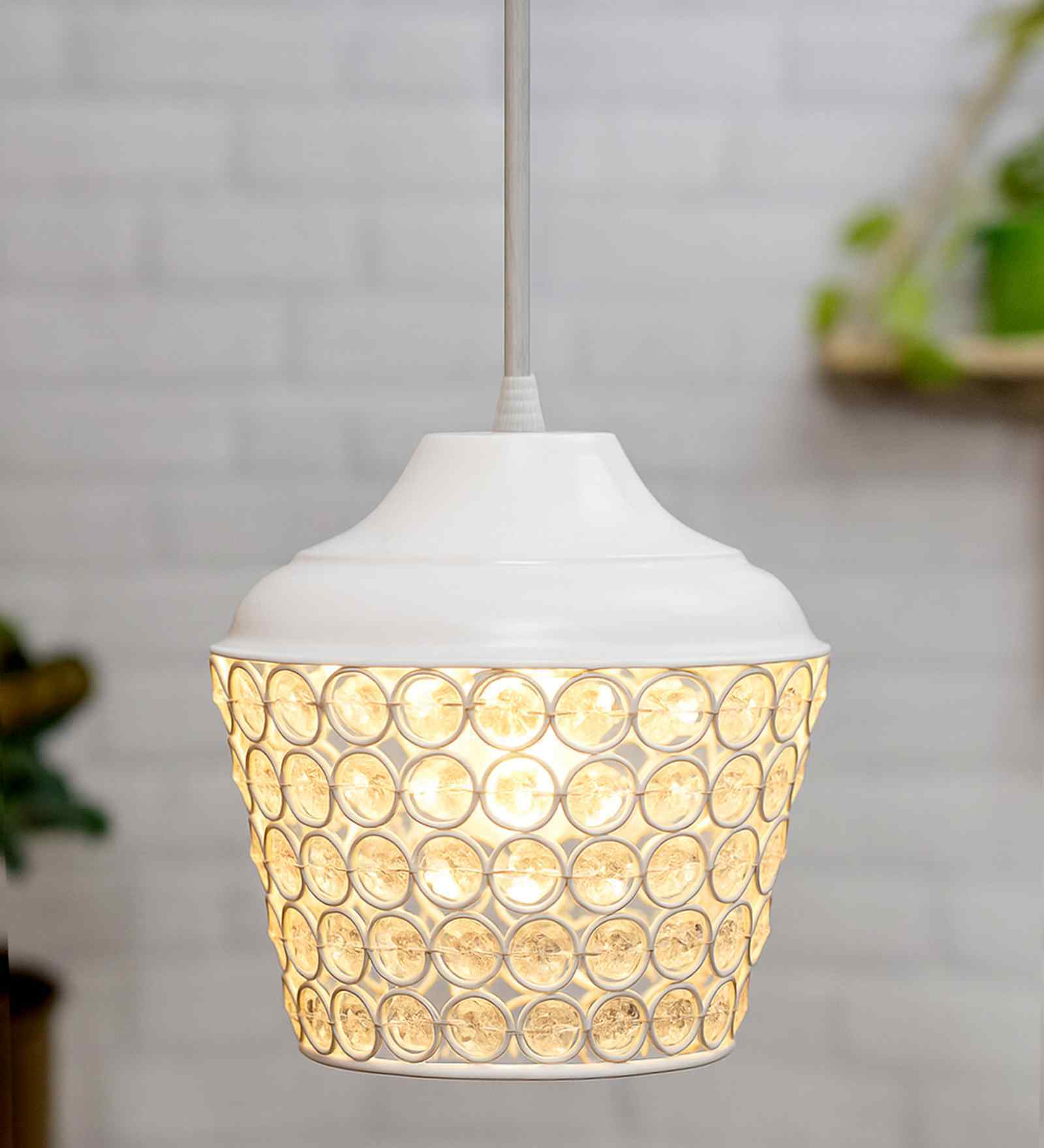 George White Crystal Hanging Light