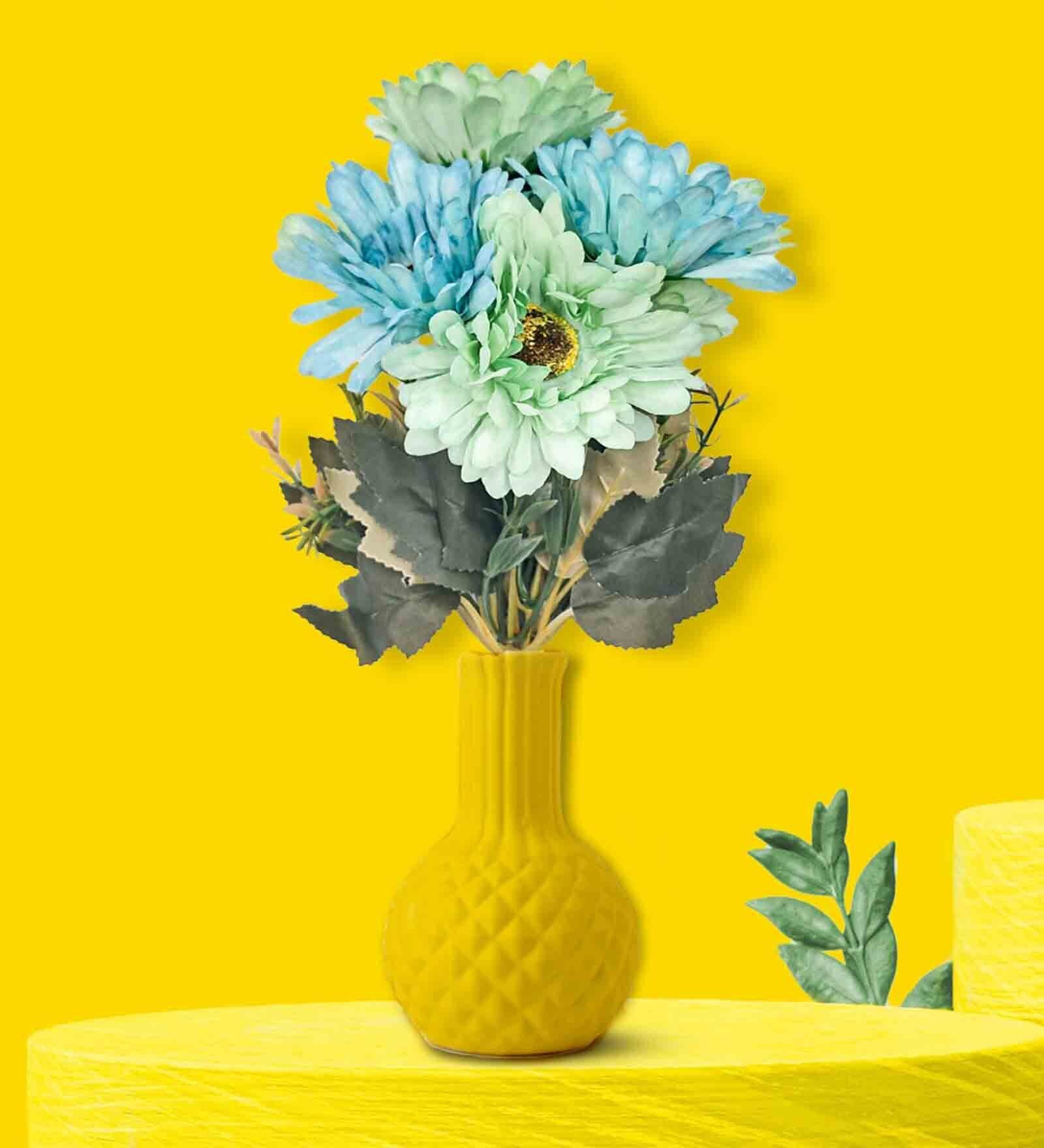 Buy Gerbera Blue & Green Plastic Artificial Flower at 22 OFF by