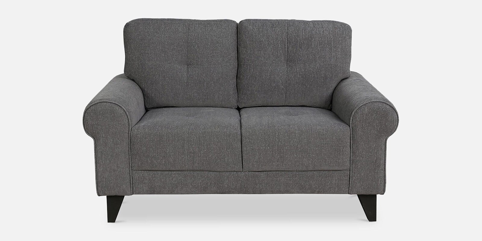 Madrid Fabric 2 Seater Sofa In Dark Grey Colour