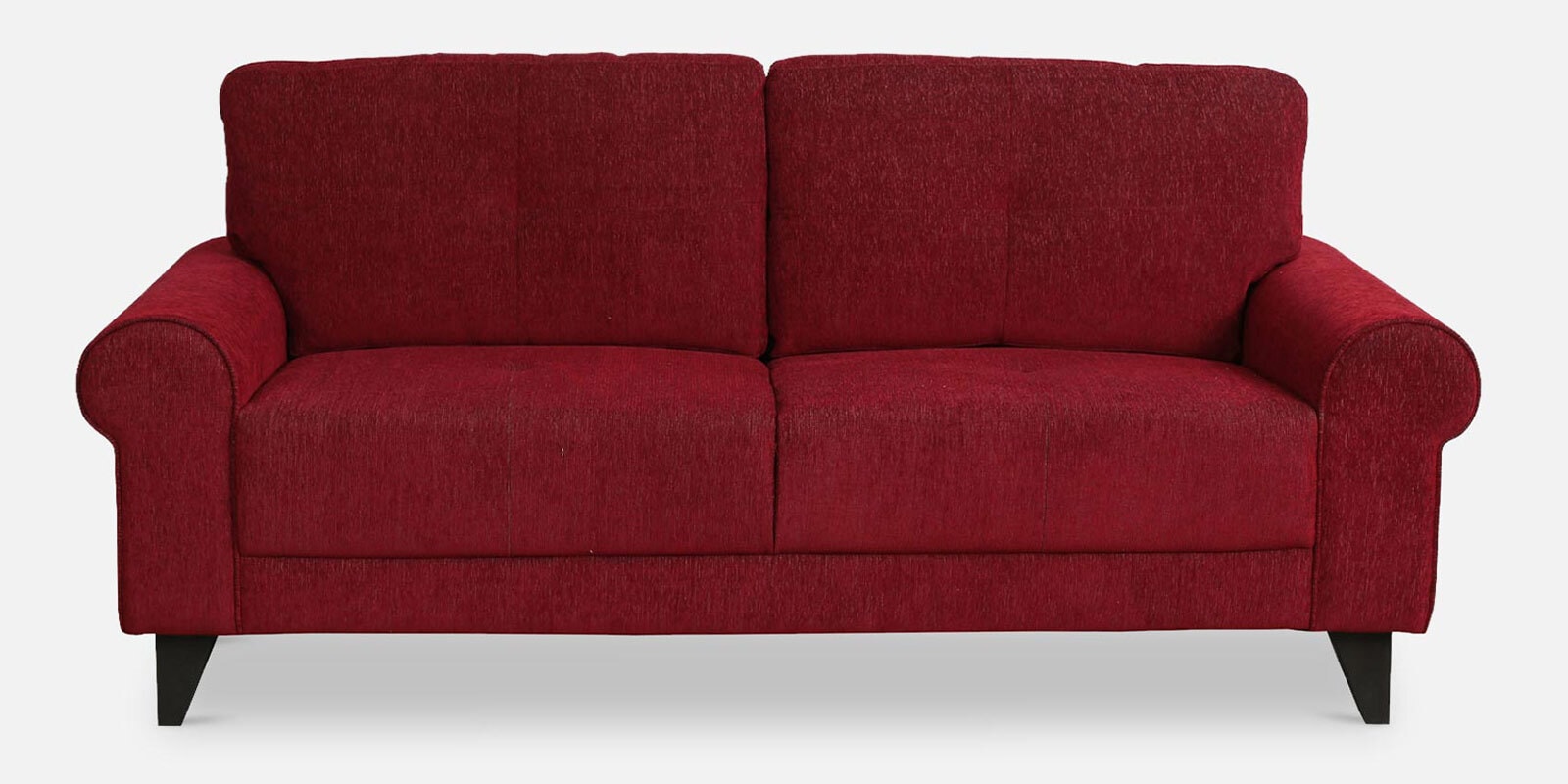 Madrid Fabric 3 Seater Sofa In Rust Red Colour