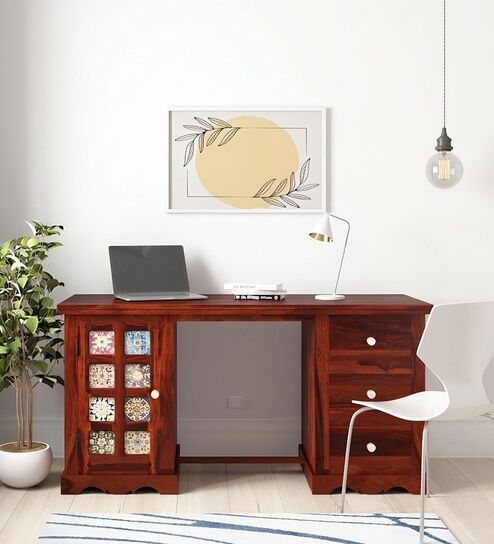 Gellar Writing Table In Honey Finish