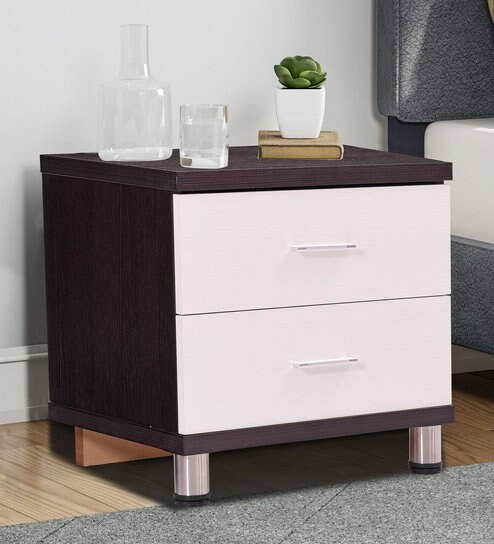 Buy Geneva Bedside Table In Dual Tone Finish By Royaloak Online