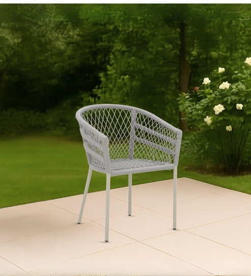 Genting Malaysian Aluminium Outdoor Chair In Grey Finish