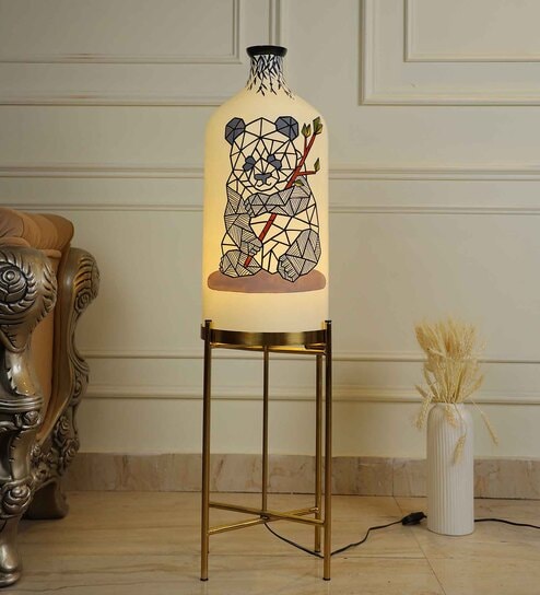 Gentle Giant Floor Lamp with Foldable Metal Stand