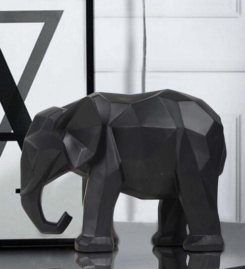 Geometric Elephant Resin Animal Figurine by The Artment