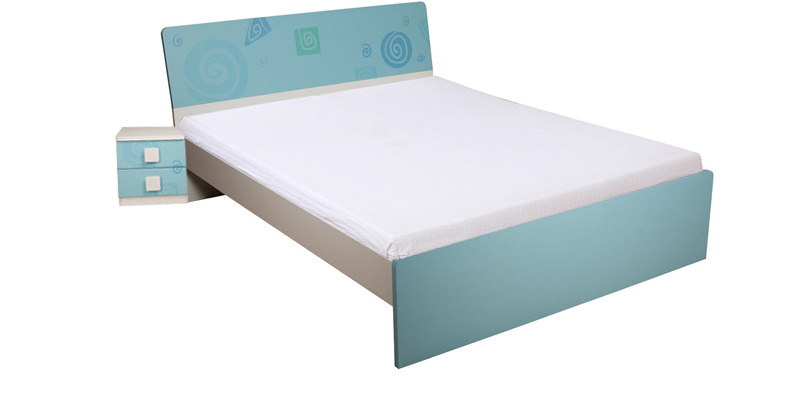 kids white double bed