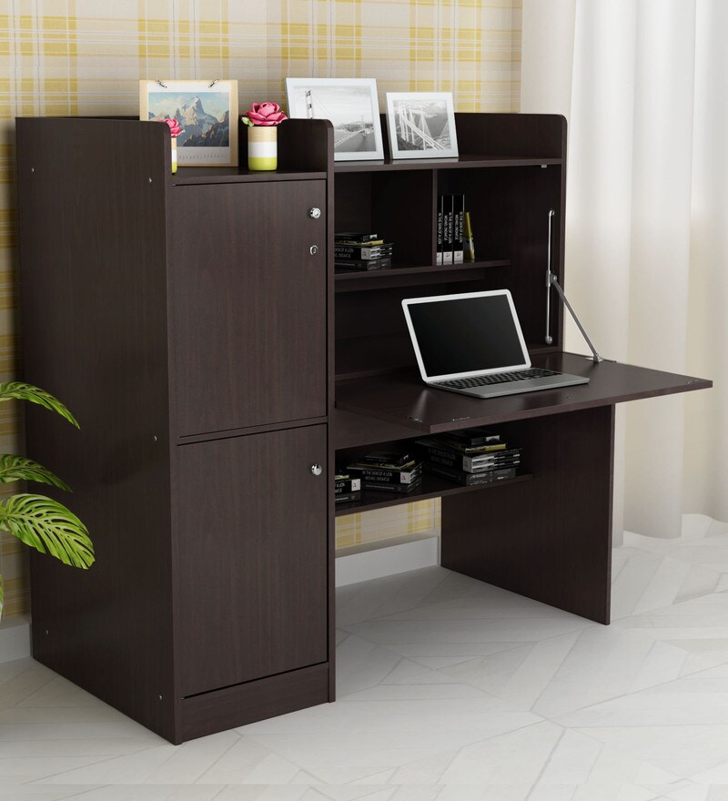 Buy Genius Study Table in Walnut Finish by Godrej Interio Online ...