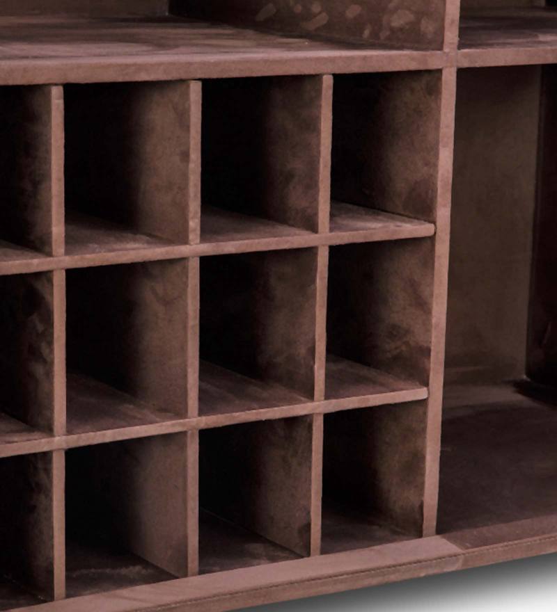 Buy Heritage Trunk Bar on Wheels in Brown Leather by Studio